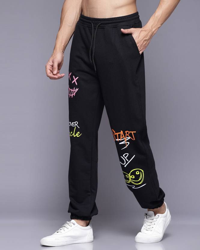 FLYNOFF Black Printed Loose Fit Men's Jogger Pant - Image 3